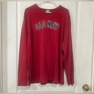 Old Navy Men’s Bold Red Long Sleeve Tee